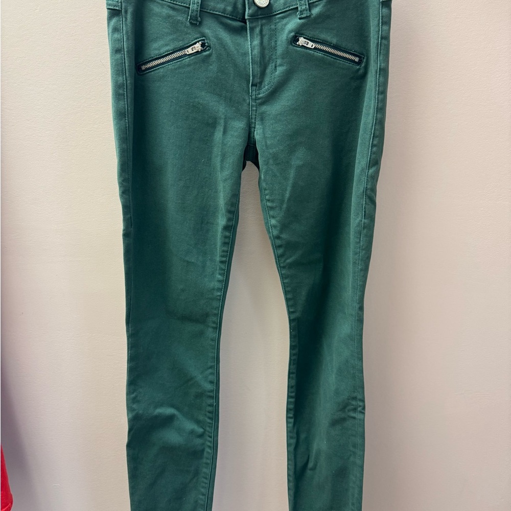 CAbi Forest Green Skinny Jeans style #3388